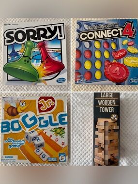🎲 🆕 Bundle of 4 Family Games – 3 New Open Box + 1 Gently Used